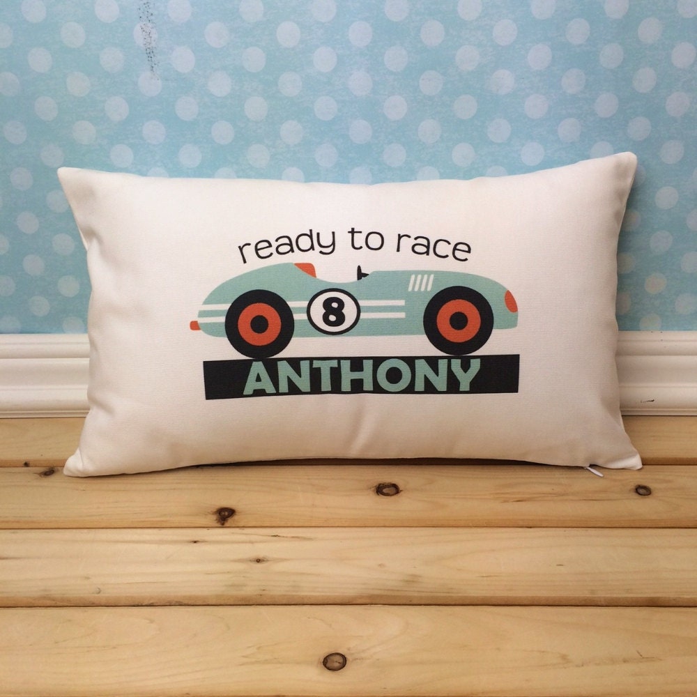 Race Car Pillow Race Car Decor Race Car Nursery Race Car
