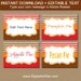Printable EDITABLE Christmas Food Labels Red Green Gold