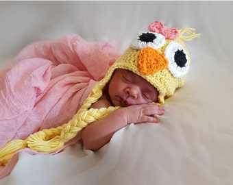 Baby Chick Hat, Crochet Baby Animal Hat, Newborn Baby Hat, Crochet Baby Hat, Baby Animal Beanie, Crochet Baby Bird Hat
