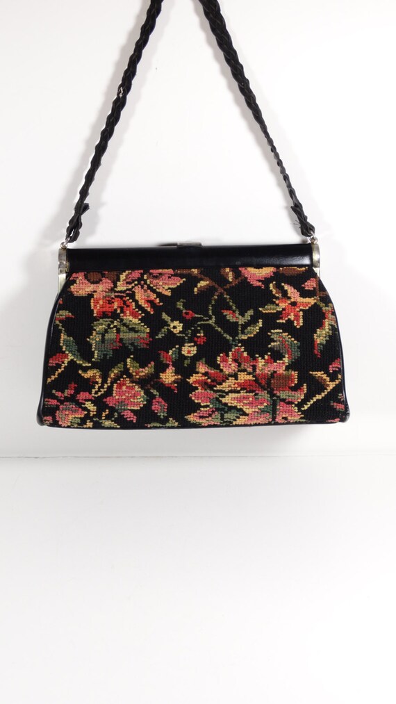 Vintage JR Florida Tapestry Purse 1960s Handbag