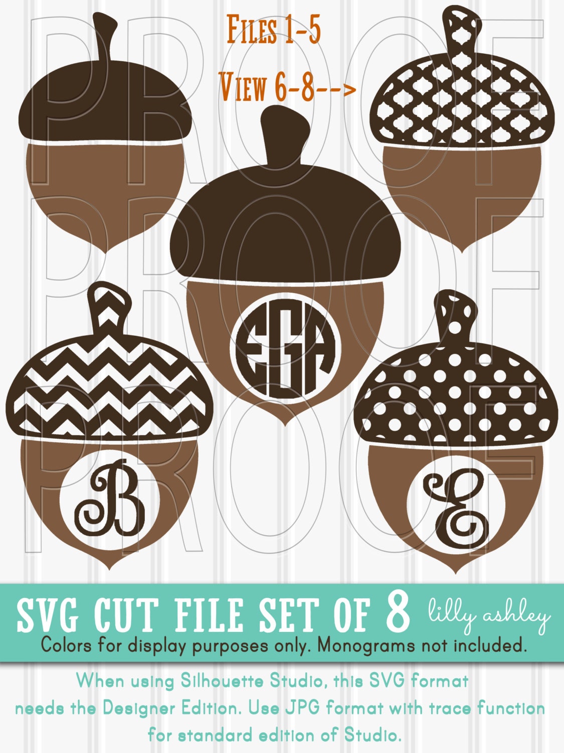 Download Monogram SVG File Set of 8 cutting files includes svg/png/jpg
