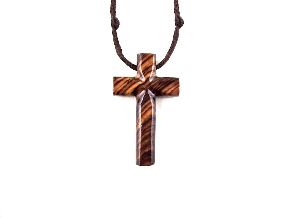 Wood Cross Necklace Wooden Cross Pendant Mens Cross