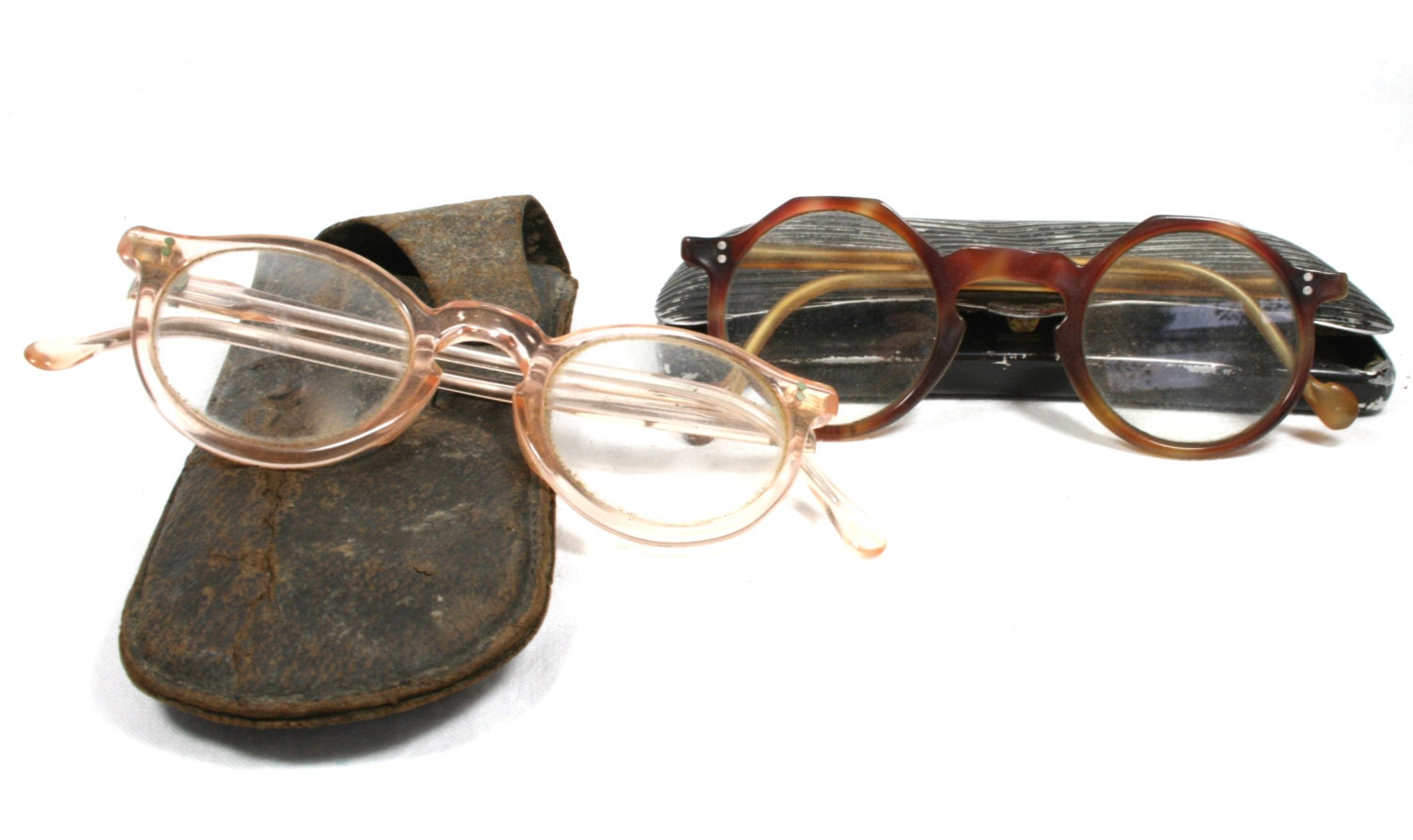 Vintage French Eye Glasses Frames Retro Display Glasses Nerd