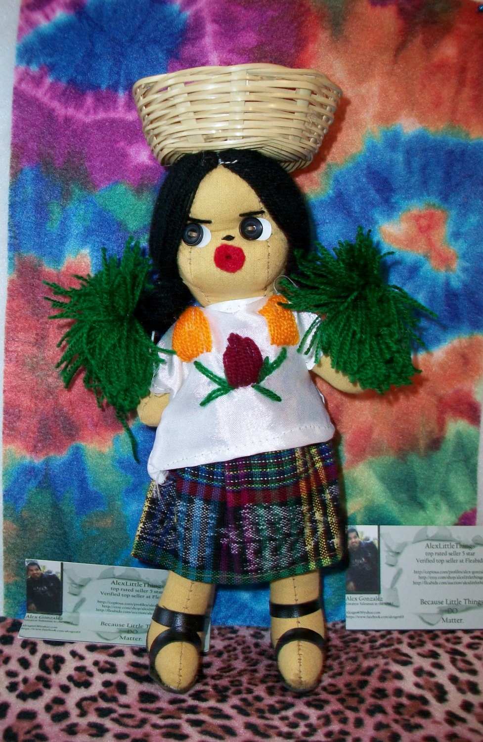 Vintage Peruvian Ethnic Cloth Doll Native Chola