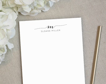 Personalized Notepad. Personalized Note Pad. Family Notepad. Monogram Notepad. Personalized Stationery. Stationary. Gift. Office. Swash.