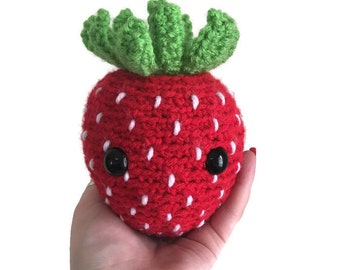 crochet strawberry plush