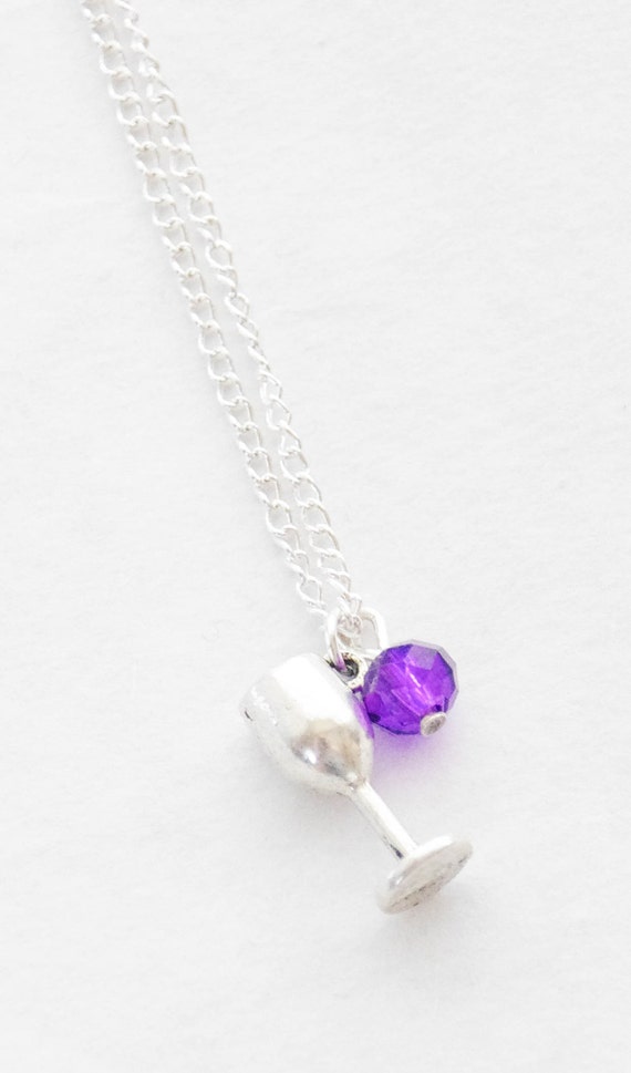 Wine Necklace Personalized Wine Necklace Wine Drinker Gift
