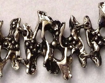 Tapani Vanhatalo (Finland). Bracelet. Silver Plated Pewter. Vintage.