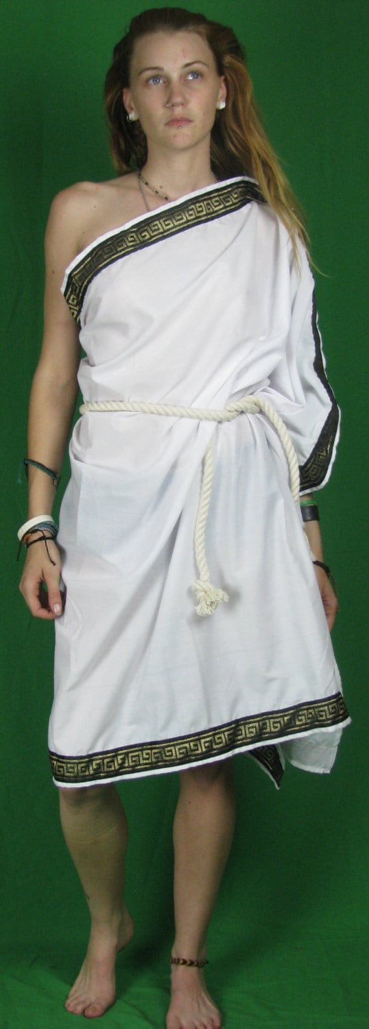 Greek Chiton With Trim Ancient Greek Costume With Trim And