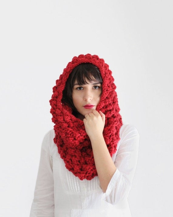 Chunky Knit Cowl Scarf Infinity Scarf Body Wrap with