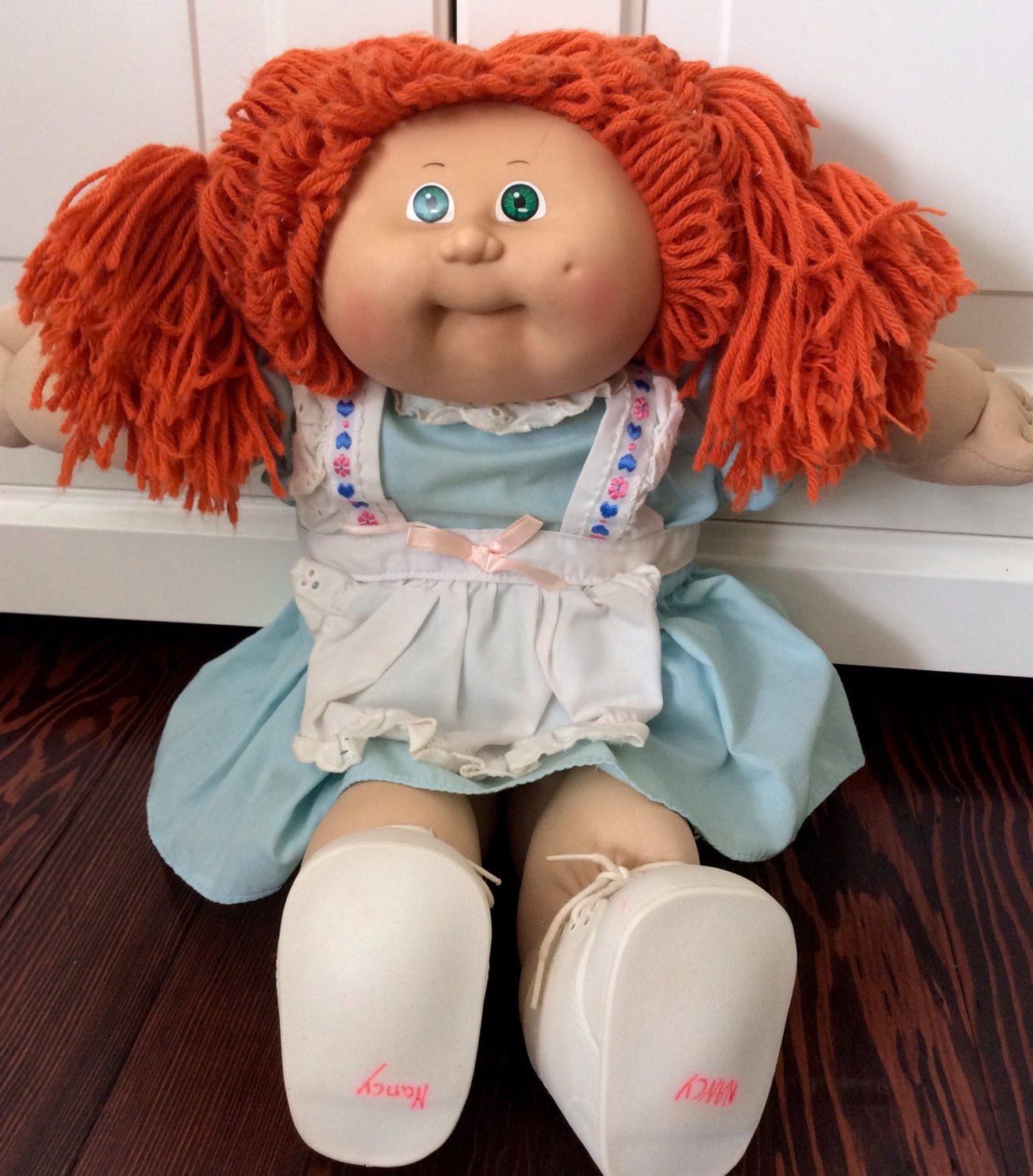 cabbage patch kid with red hair