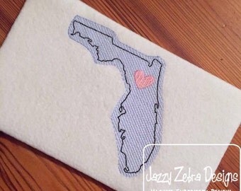 Florida State Sketch Embroidery Design