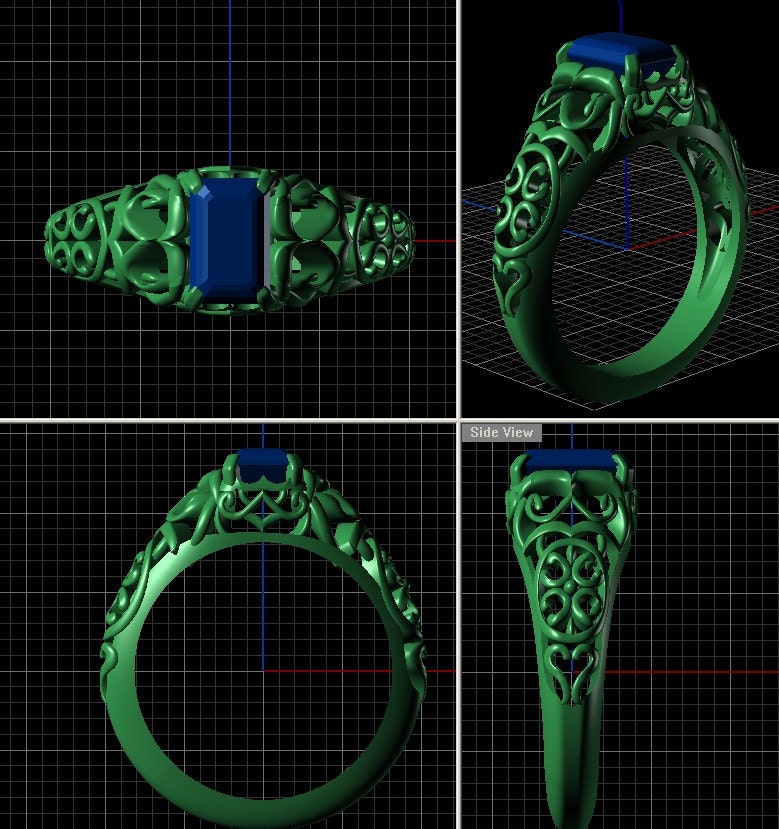 Custom made Engagement ring CAD designs custom by BridalRings