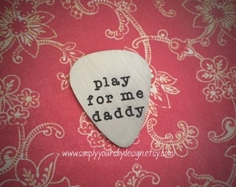 Stamped Guitar Pick,Engraved Guitar Pick,Personalized Guitar Pick,Father's Day,Valentine's for Him,Daddy Gift,New Daddy,Men's Gift