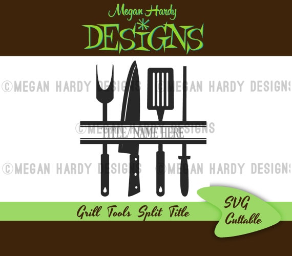 Download Grill Tools Split Title SVG