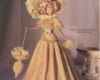 PDF Crochet Barbie Dress, Barbie Gown, Crochet eBook, Pattern, Instant Download, Vintage, English