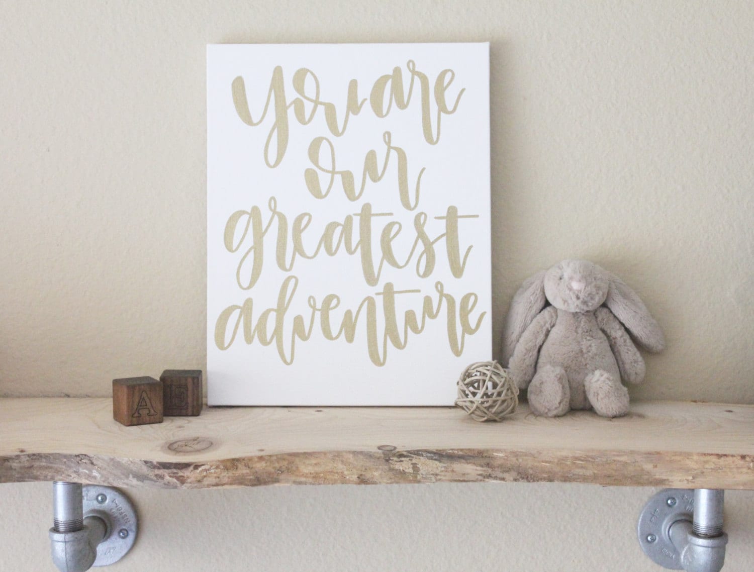 8"x10" calligraphy nursery canvas no. 1 // you are our greatest adventure