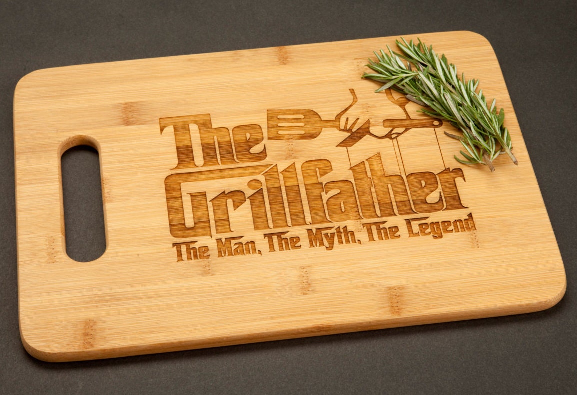 The Grillfather Grill Father Bamboo Cutting Board Funny Gift