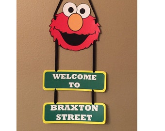 Elmo Door Sign - Elmo Birthday Party Decorations - Elmo Party Supplies