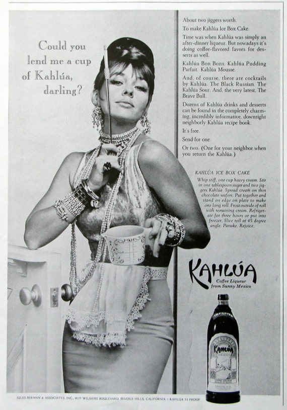 Kahlua Advertising Retro Coffee Liqueur Kahlua Ice