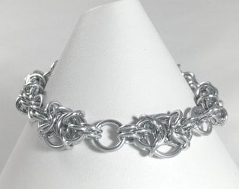 Chainmaille Bracelet - Silver Anodised Aluminium