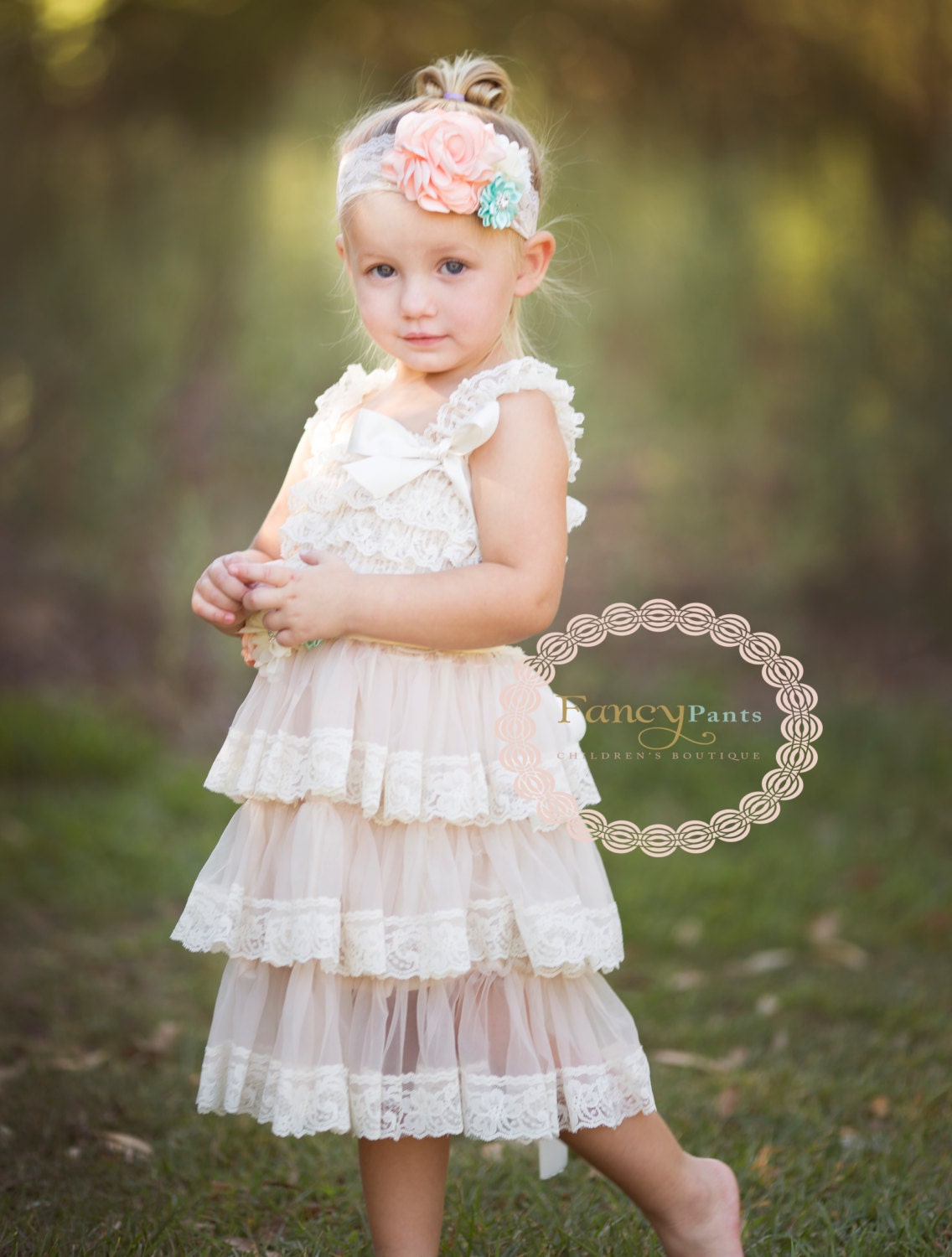 Rustic Country Flower Girl Dresses 8