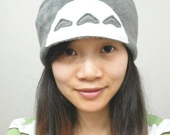 My Neighbor Totoro - Totoro Hat - Spirit Totoro Hat - Gray Totoro Hat - Anime Totoro Hat - Totoro Beanie Hat - Anime Hat - Totoro Fleece hat