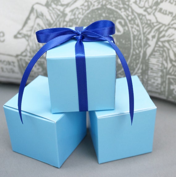 10 Light Blue Favor Boxes Jewelry Gift Boxes Gift Wrap Baby