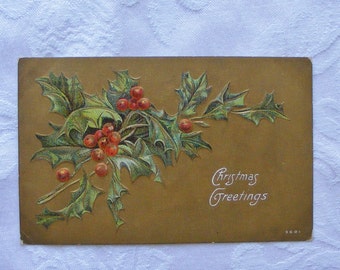 Items similar to Red Holly Berries, botanical watercolour, Christmas ...