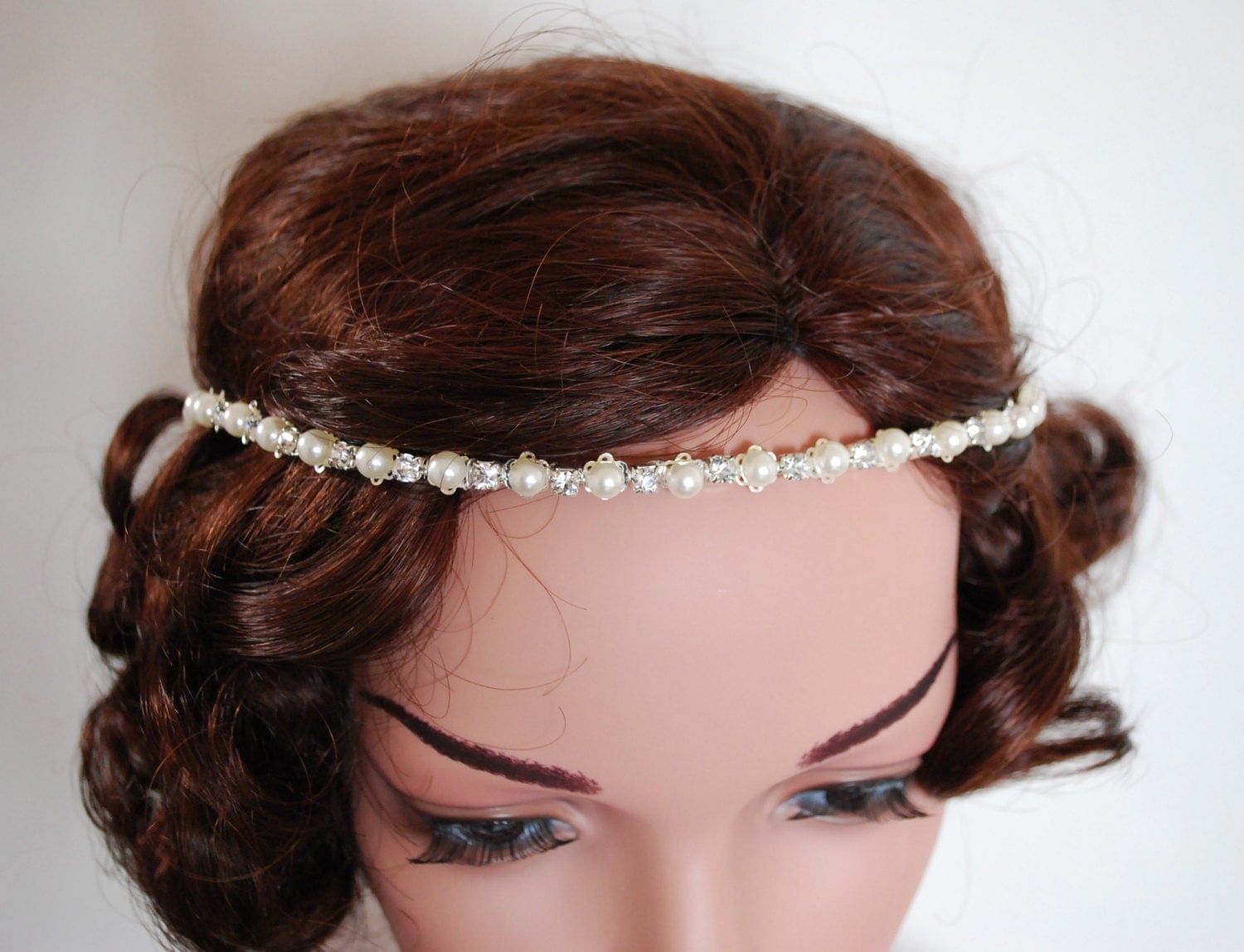 Pearl Forehead Band Pearl Headband Forehead jewellery ivory