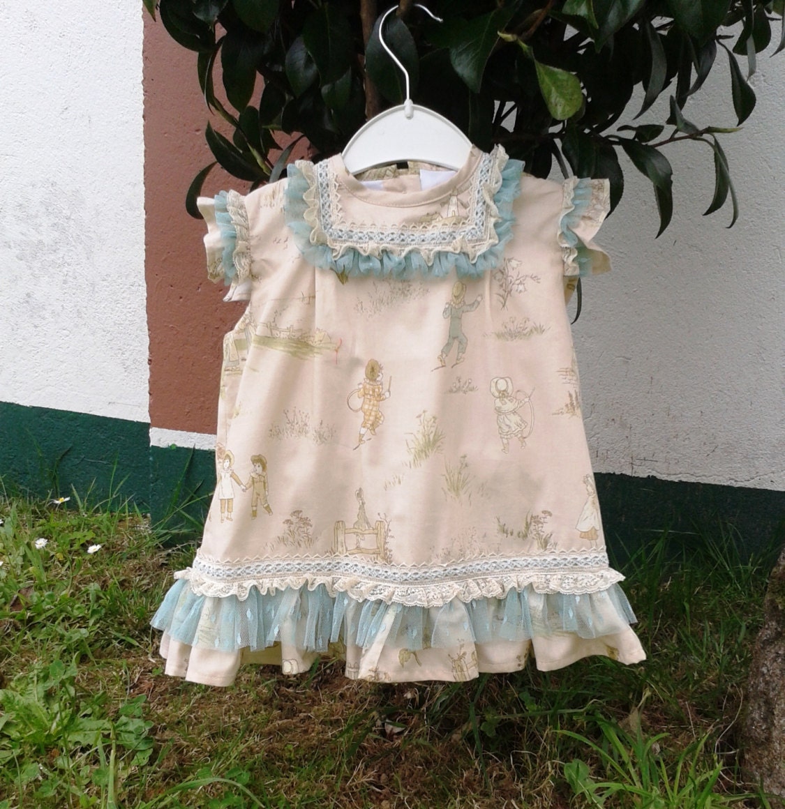 baby girl dusty pink dress toddler shabby chic clothing