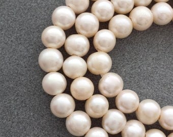 2.5mm Large Hole Pearls, AA Quality, Freshwater Pearls, High Luster, 10-11mm, Pearl Strands, Big Hole Beads, Bridal Jewelry, Pearl Beads