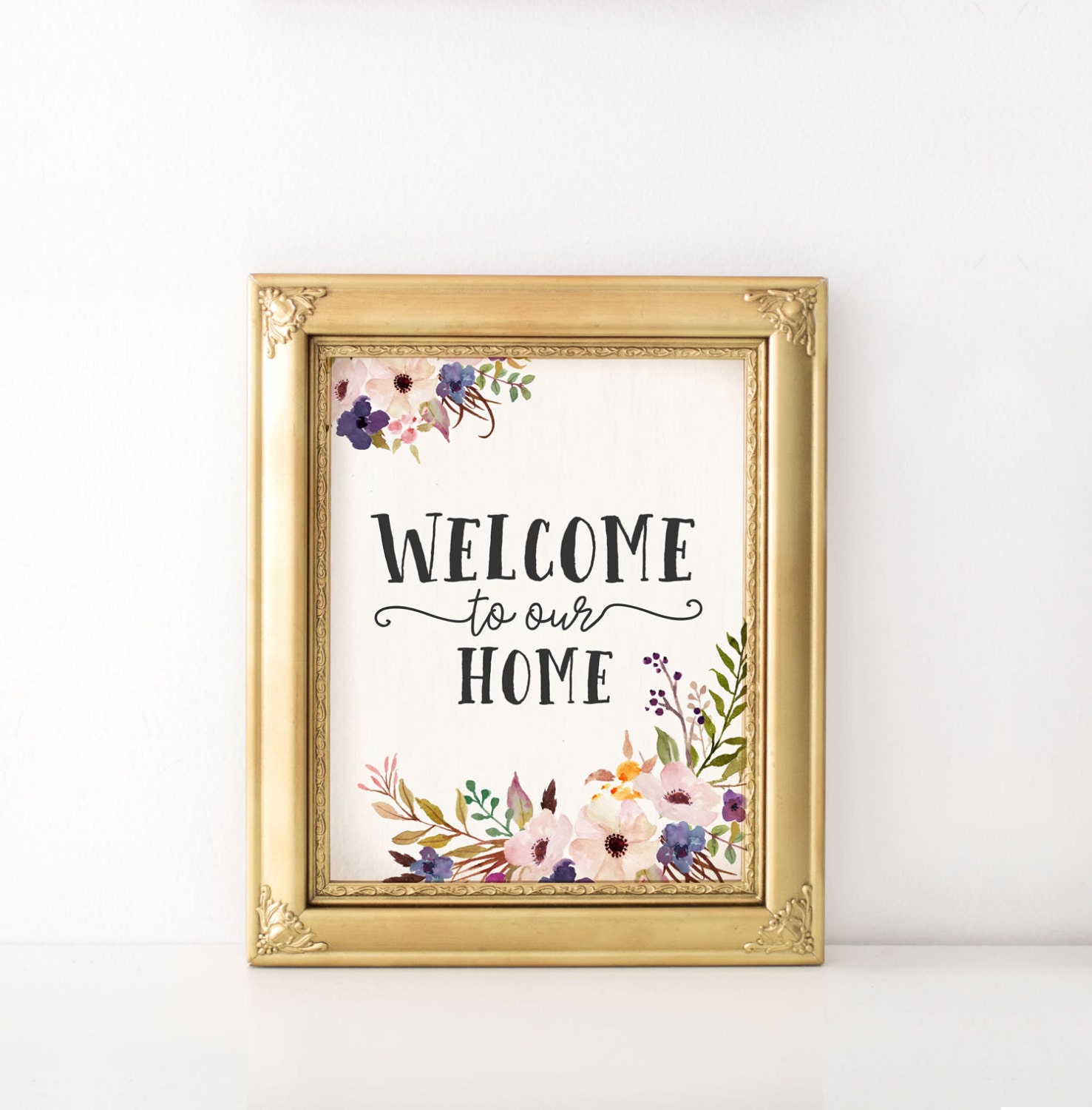 Download Welcome to our home print Welcome sign art by kiwiNberries