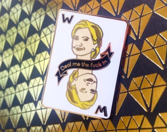 Hillary Clinton Woman Card Pin