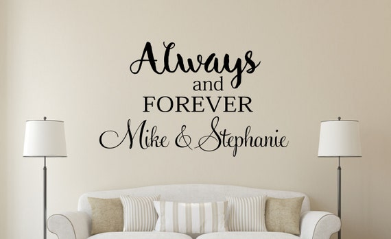 Always and Forever Personalized Wall Decal by OZAVinylGraphics