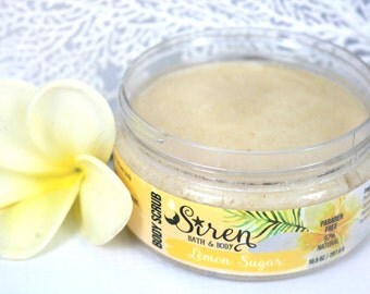Lemon Sugar Body Scrub . Sugar Scrub . Shea Scrub . Lemon . Sugar