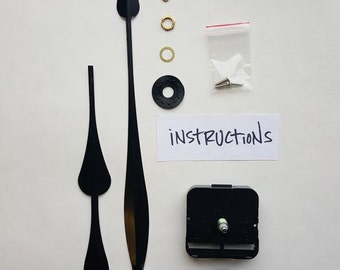 Wall Clock Kit! High Torque Movement for a Large Clock Dial With Hands & Wall Cover! Made in USA! (512)