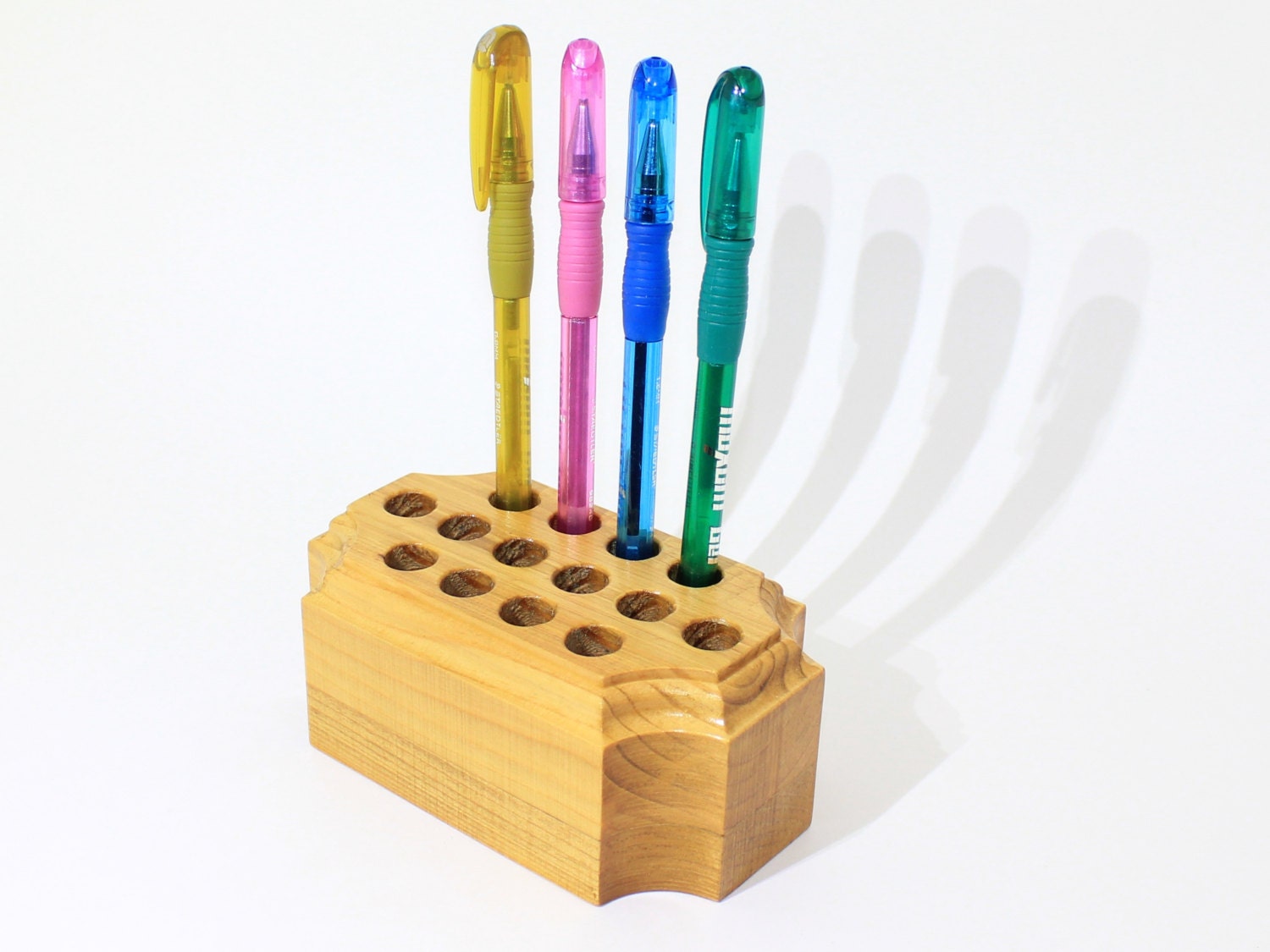 Fountain Pen Desk Organizer Wood Desk Caddy Office