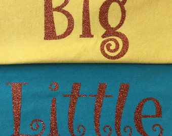 DIY Curly Glitter Iron-on | DIY Big Little Shirt | Big Little Sorority Family Shirt Decal