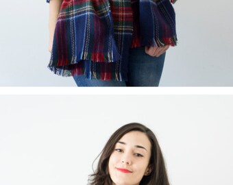 Outdoor Summer Party Blanket Plaid Scarf Gift for Her Tartan Scarf Check Scarf Plaid Shawl Tartan Shawl Check Shawl Winter Accessories