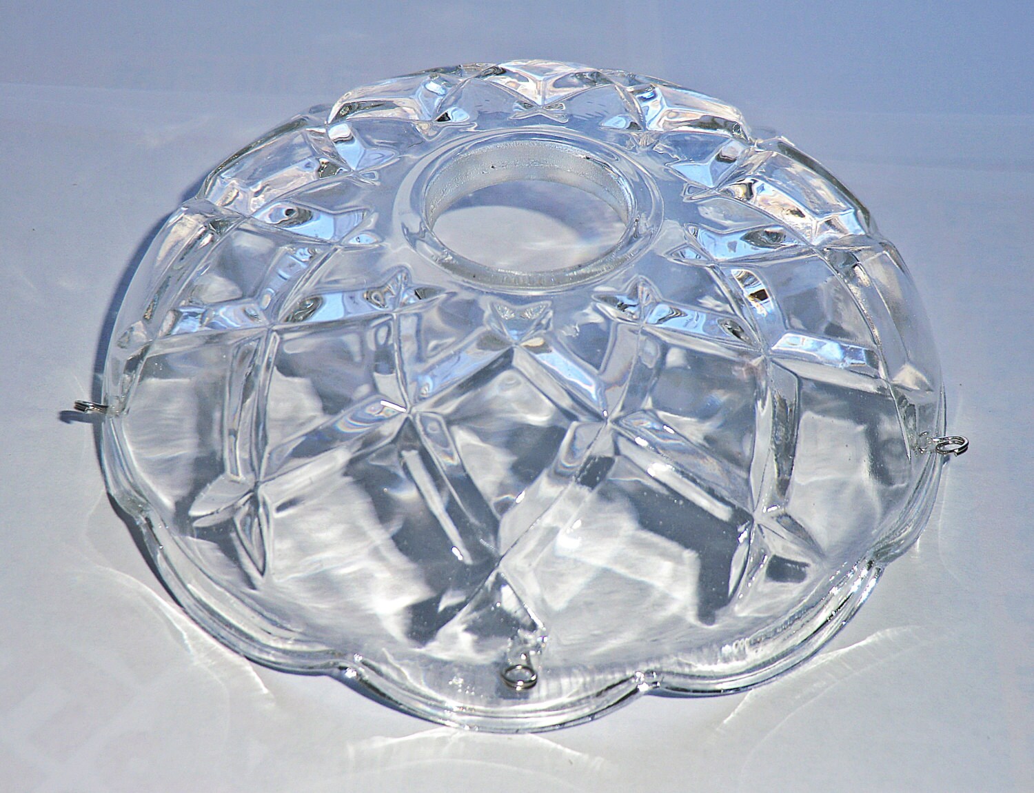 Chandelier Bobeche Bowl Drip Tray Thick Cut Glass Light Pan