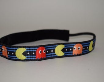 Pac Man Headband- Pac-Man Headband- Pac-Man- Sport Headband- Non-slip Pac Man Headband- No Slip Pac Man Headband
