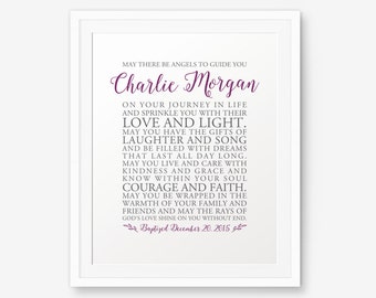 SALE Baptism Printable, Girl Baptism Gift, Baby Shower Gift, Girl Christening Gift, Baby Dedication Gift, Baptism Sign