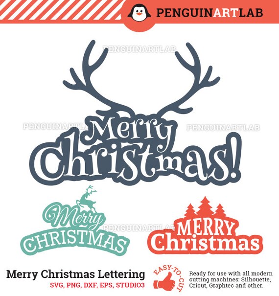 Download Merry Christmas Lettering Cutting SVG Files Holiday Labels