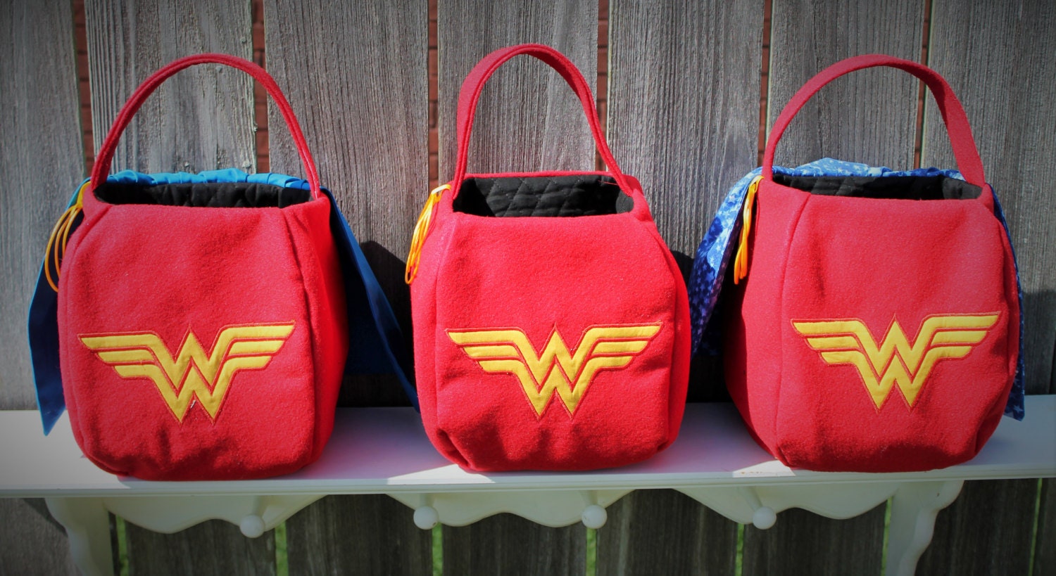 Wonder Woman Trick-or-Treat Basket Halloween Tote Toy bag