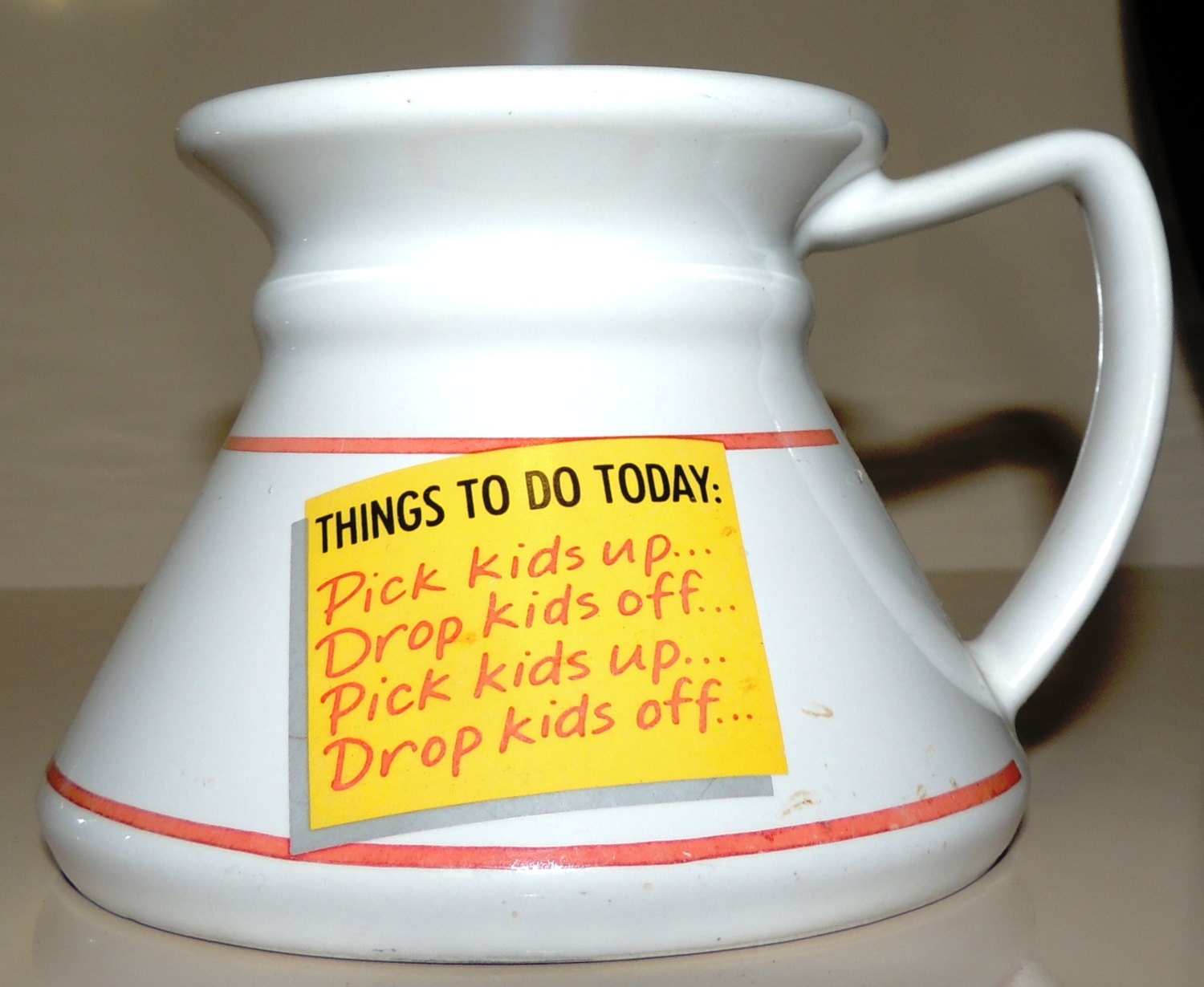 Extra Large No Spill Non Slip Pottery Coffee Mug with Wide