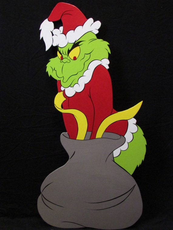 GRINCH LAWN DECOR Stuffin The Bag