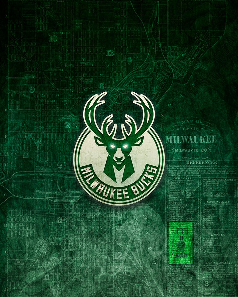 Milwaukee Bucks Art Milwaukee Bucks Poster Over by McQDesign