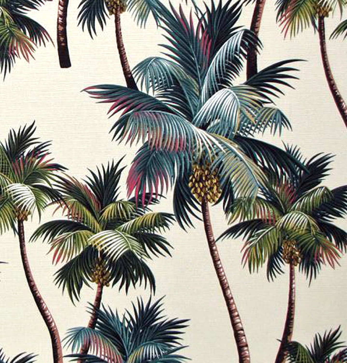 Reseved for elodiefourcade Palm Tree Upholstery Fabric
