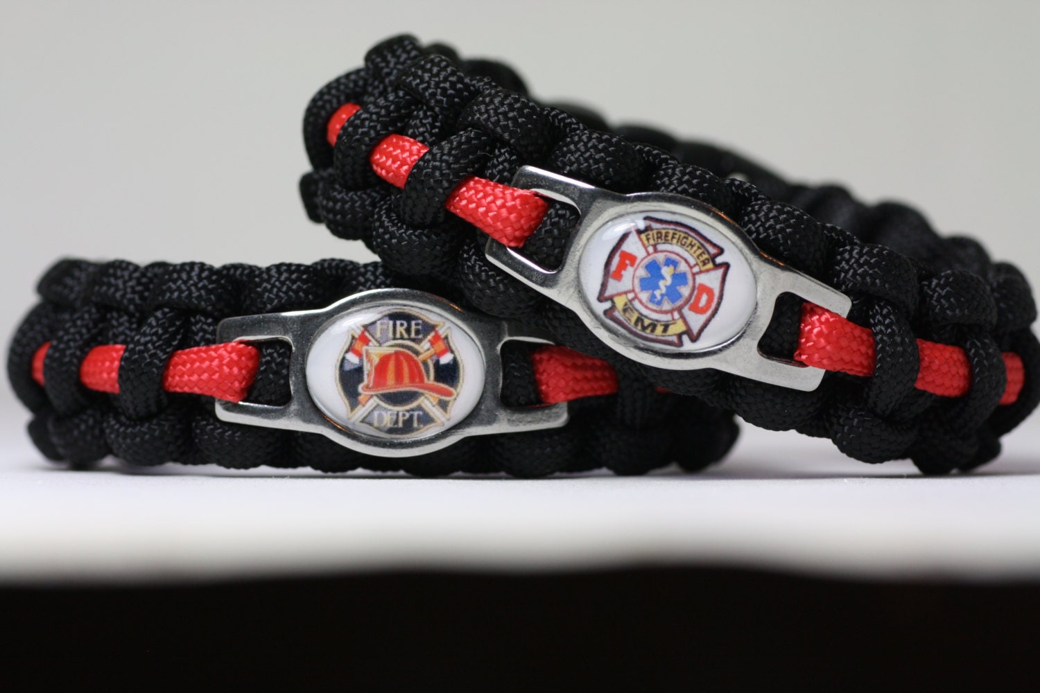 Thin Red Line Firefighter Paracord Bracelet